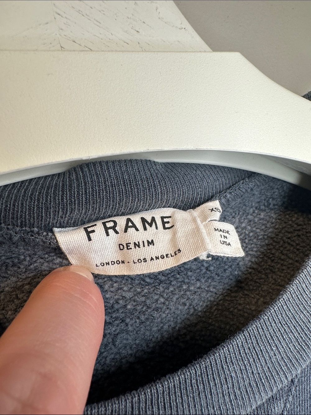 Frame Denim Melrose Place Los Angeles Crewneck Sweatshirt - Faded Navy - Picture 8 of 12